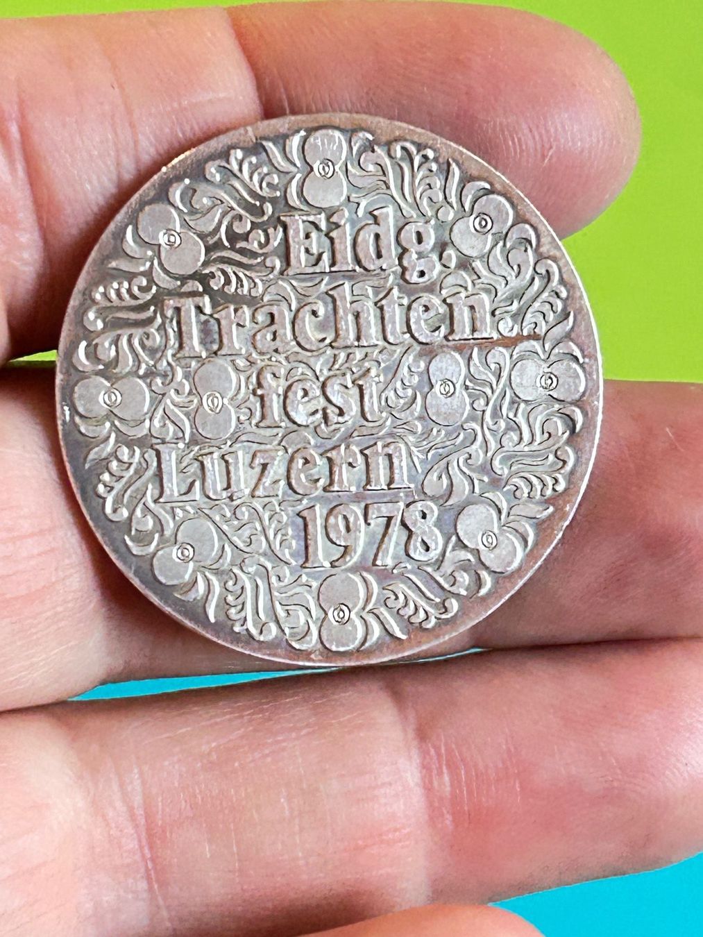Medaglie: Silbermedaille Trachtenfest Luzern 1978 – Usato da Laufen venduto da belleskulptur 4