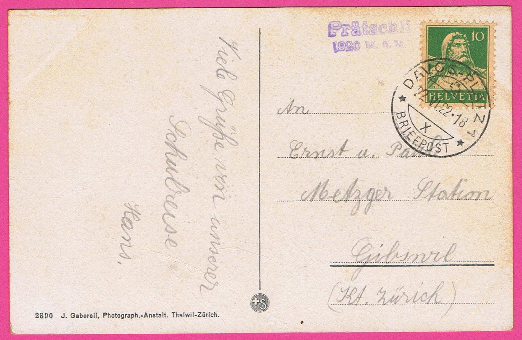 Cartoline postali: Arosa gel 1922 Am Untersee – Usato da Einsiedeln venduto da dillie 1