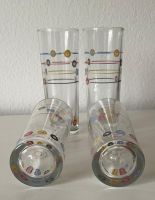 Trinkglas mit Blumenmuster der Marke Avir 60er Jahren 