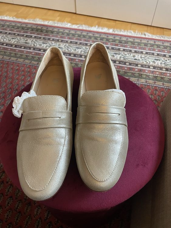 GIANVITO ROSSI Ballerine Carla en cuir doré
