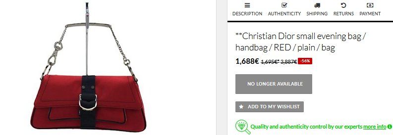 Dior Borse da donna: Christian Dior Tasche / sac – Usato da Collonges venduto da Auganien 1