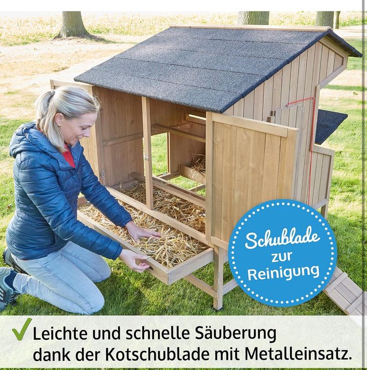SUINGA Mobiler Hühnerstall für Freilandhaltung 1.5x1.8m | Für den Außenbereich
