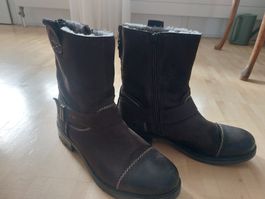 Winterstiefel gefüttert echte Fell, braun, Gr. 40
