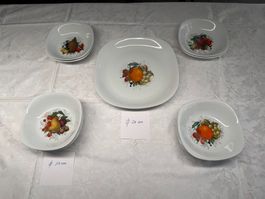 Teller-Set (Früchteteller (Porzellanfabrik Langenthal)