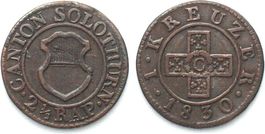 SOLOTHURN Kreuzer 1830 Billon ss-vz