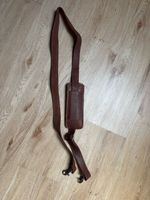 Umhängetaschenriemen Leder braun mit Karabiner neu