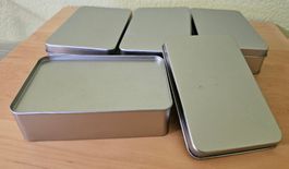4 Blechdosen - basteln, Ordnung, super praktisch