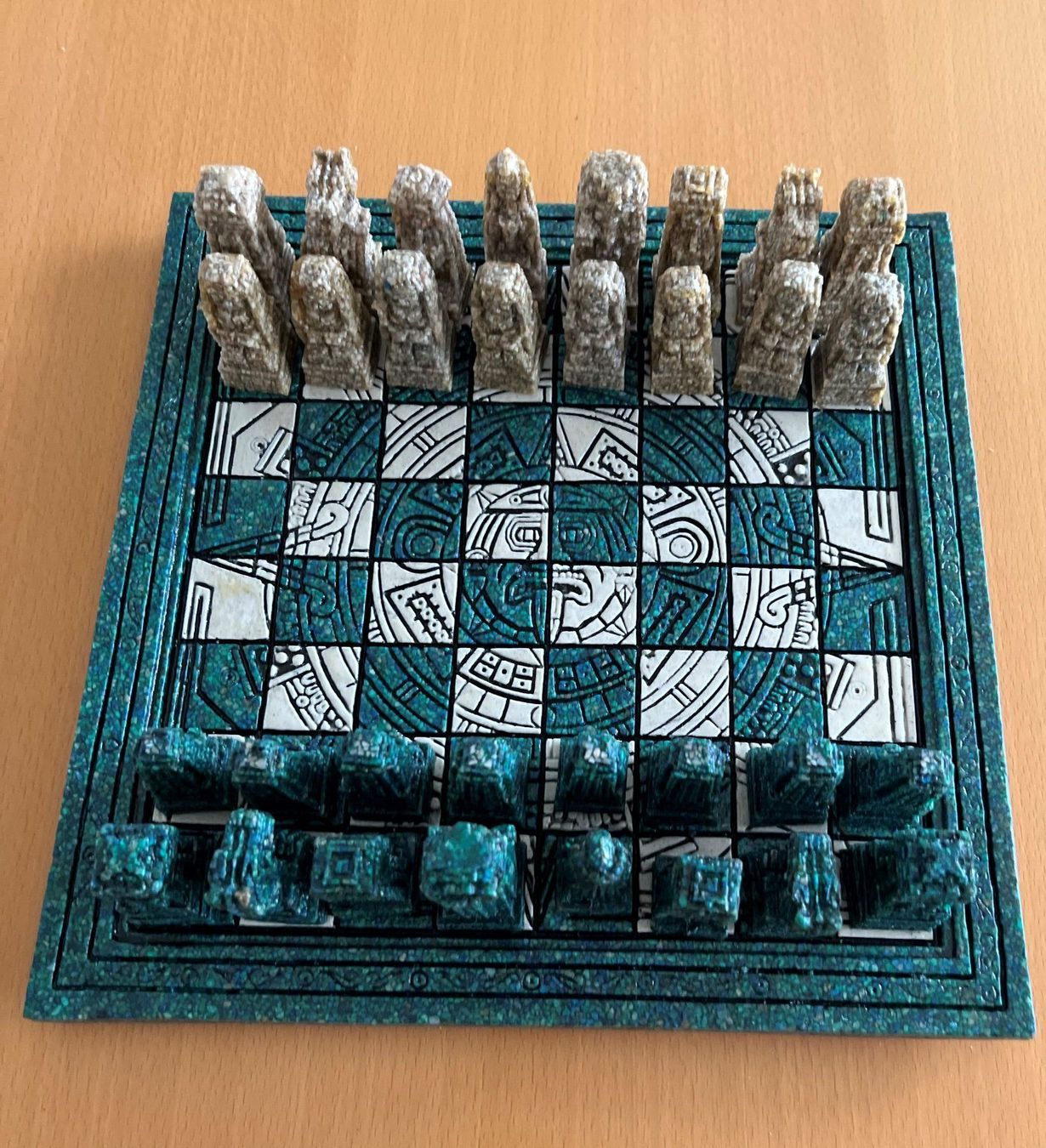 Giochi: Jeu d'échecs Aztec-Maya malachite – Nuovo (secondo la descrizione) da Prez-vers-Noréaz venduto da JOCO1963 9