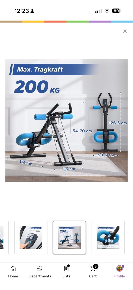 Vélos d'appartement: Merach Abdominal Trainer blue black new condition – D'occasion à Birsfelden par gio_x9gh 3