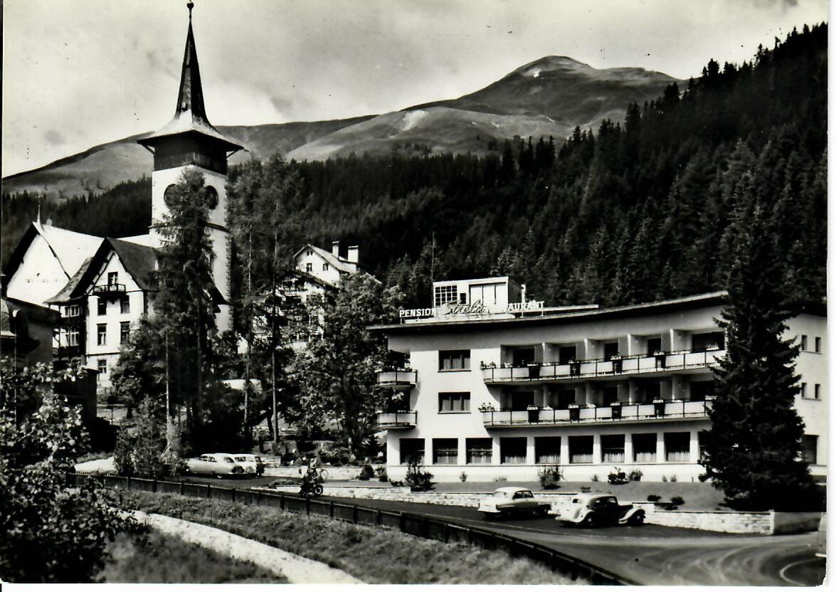 Cartoline postali: Pension Strela, Davos- Platz – Usato da Hochdorf venduto da Ziegel-16