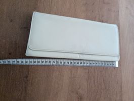 Elegante Vintage Clutch/Brieftasche,taupes Leder, Top!