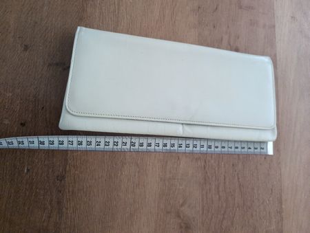 Elegante Vintage Clutch/Brieftasche,taupes Leder, Top!