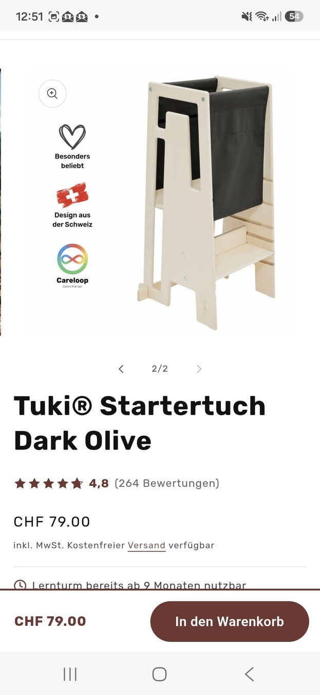 Seggioloni: TUKI Lernturm guter Zustand – Usato da Rupperswil venduto da ecko_red 2