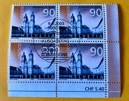  Viererblock Nr.1099 ET Stempelt Bern 2003  