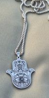 Collana Mano di Fatima con ciondolo in acciaio inox