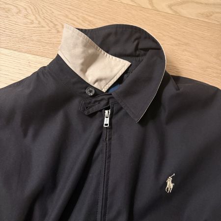 Polo Ralph Lauren Harrington-Jacke – Schwarz/Beige – Gr. M