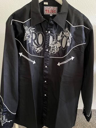 Westernhemd "Country-Style" made in Mexico schwarz Gr42/L-XL