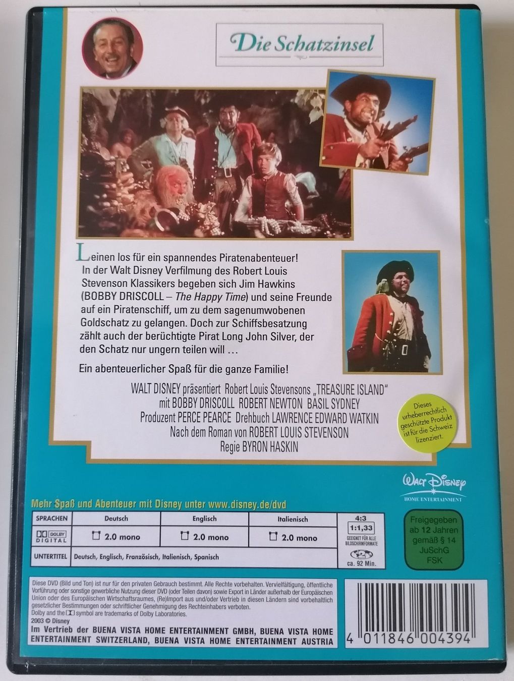 Alle DVDs: Die Schatzinsel - DVD - Disney Abenteuer Klassiker – Gebraucht aus Oberurnen von mackrokodile 1