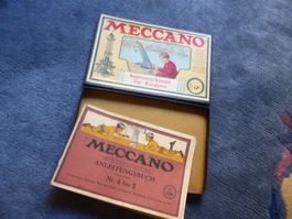 Meccano ,Teile,Räder,Werkzeug,Anleitung,Metallbau,Schachtel