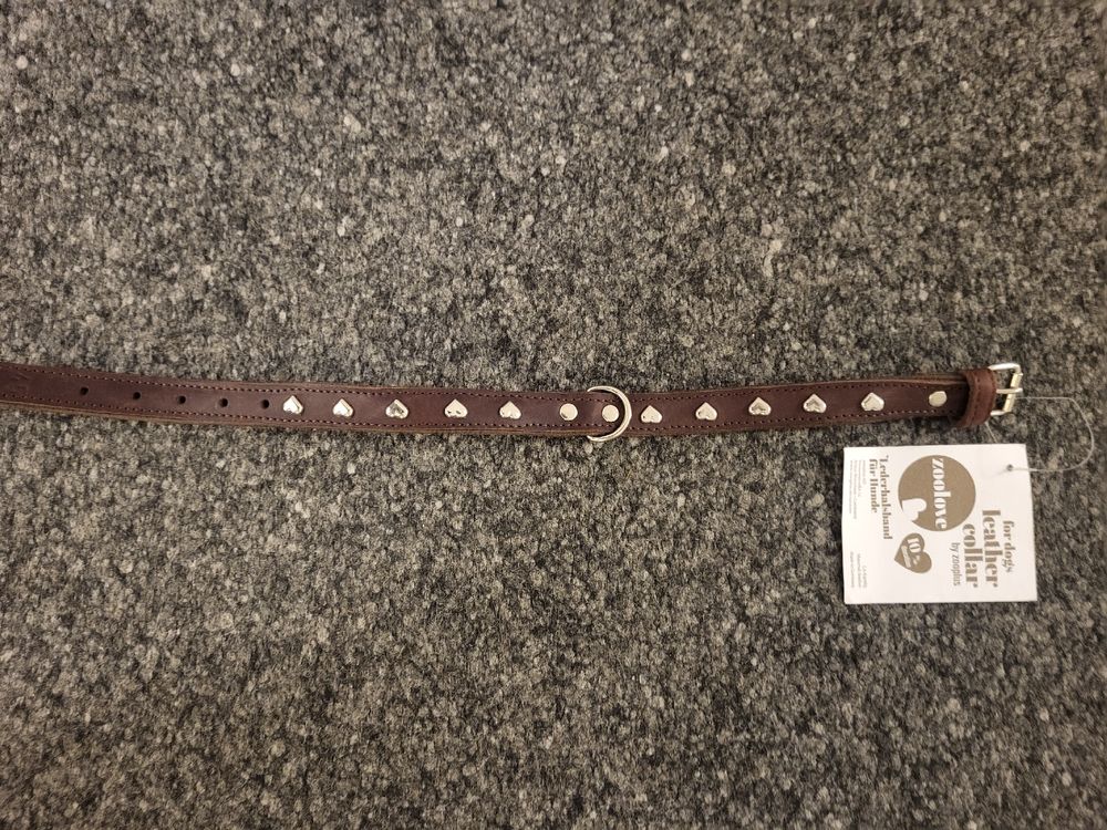 UrbanPup Leder-Hundehalsband Mit Strass & Leine – Verstellbar 35–45 Cm, Braun