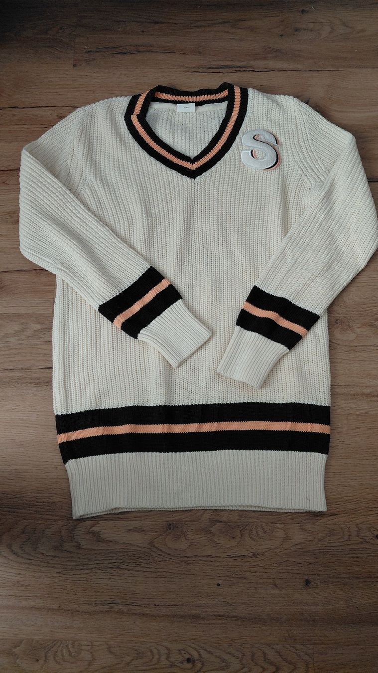 S.Oliver Maglioni & Felpe: s.Oliver Long-Pullover creme V-Ausschnitt Grösse 152-164 – Usato da Ermatingen venduto da Samea
