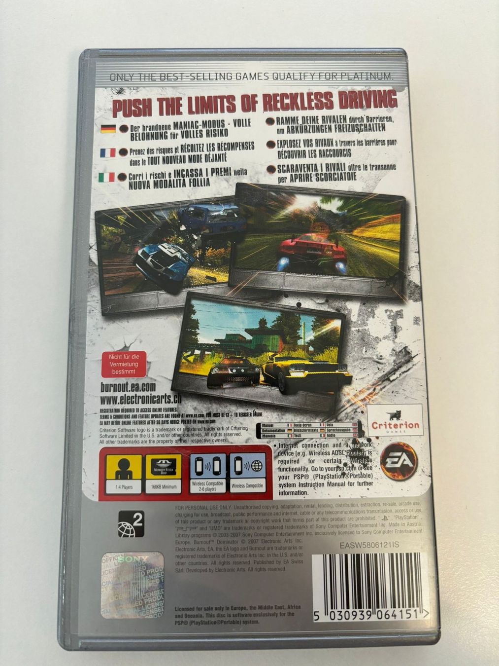 Giochi: Burnout Dominator (Platinum) (PSP) – Usato da Herisau venduto da Seyashop_2 2