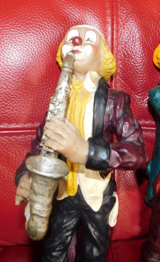 Statuette: 3 Clowns, Handmade,signiert – Usato da Villnachern venduto da Schnugelchen 1