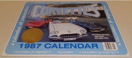 VINTAGE 1987 CALENDAR OF CORVETTES  Collector's Edition USA