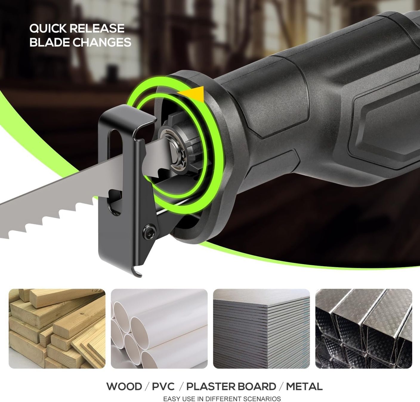 Seghe: Säbelsäge 710W elektrische Handsäge mit 3000 SPM – Nuovo e nell'imballaggio originale da Hundwil venduto da Equiply 5