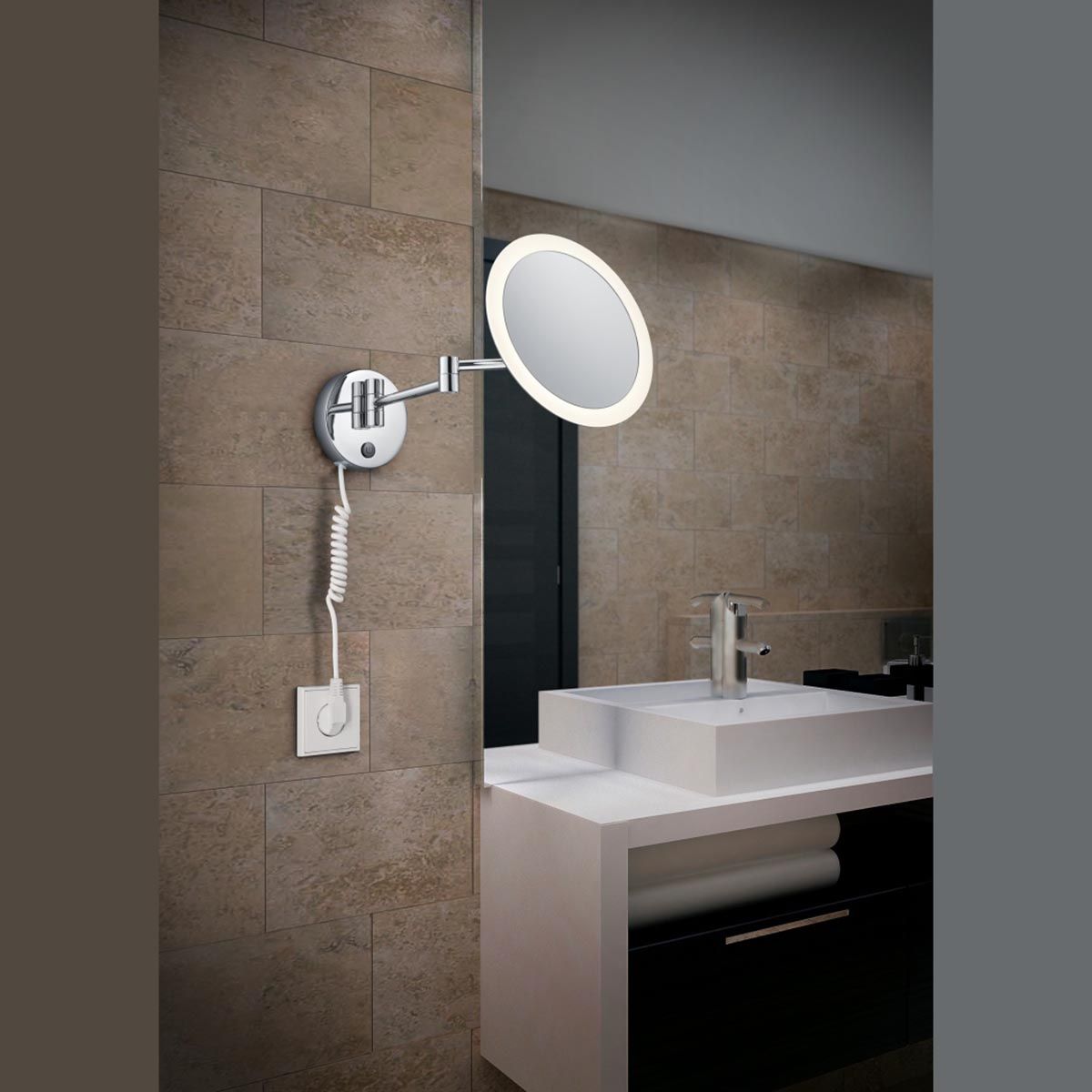 Lampade: LED Wandspiegel, 3fach, IP44, Dimmbar – Nuovo (secondo la descrizione) da Kreuzlingen venduto da Smart-Light 1