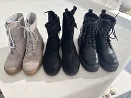 3 Paar Stiefeletten 38/39 Winterboots