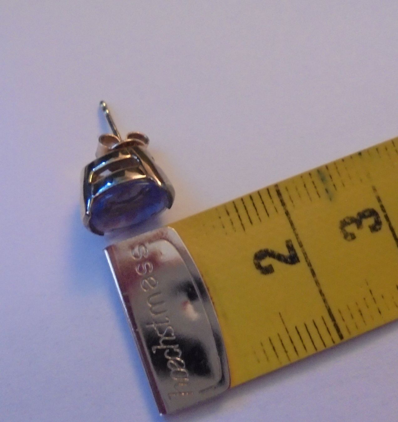 Boucles d'oreille: Echtschmuck: Silberohrstecker vergoldet mit Blauem Fluorit – Neuf (Voir description) à Zuchwil par maumauchi 9