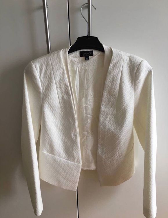 Veste Femme Ellie Tahari Blanche - Taille M - Style Duffle Coat élégant - Occasion Très Bon état