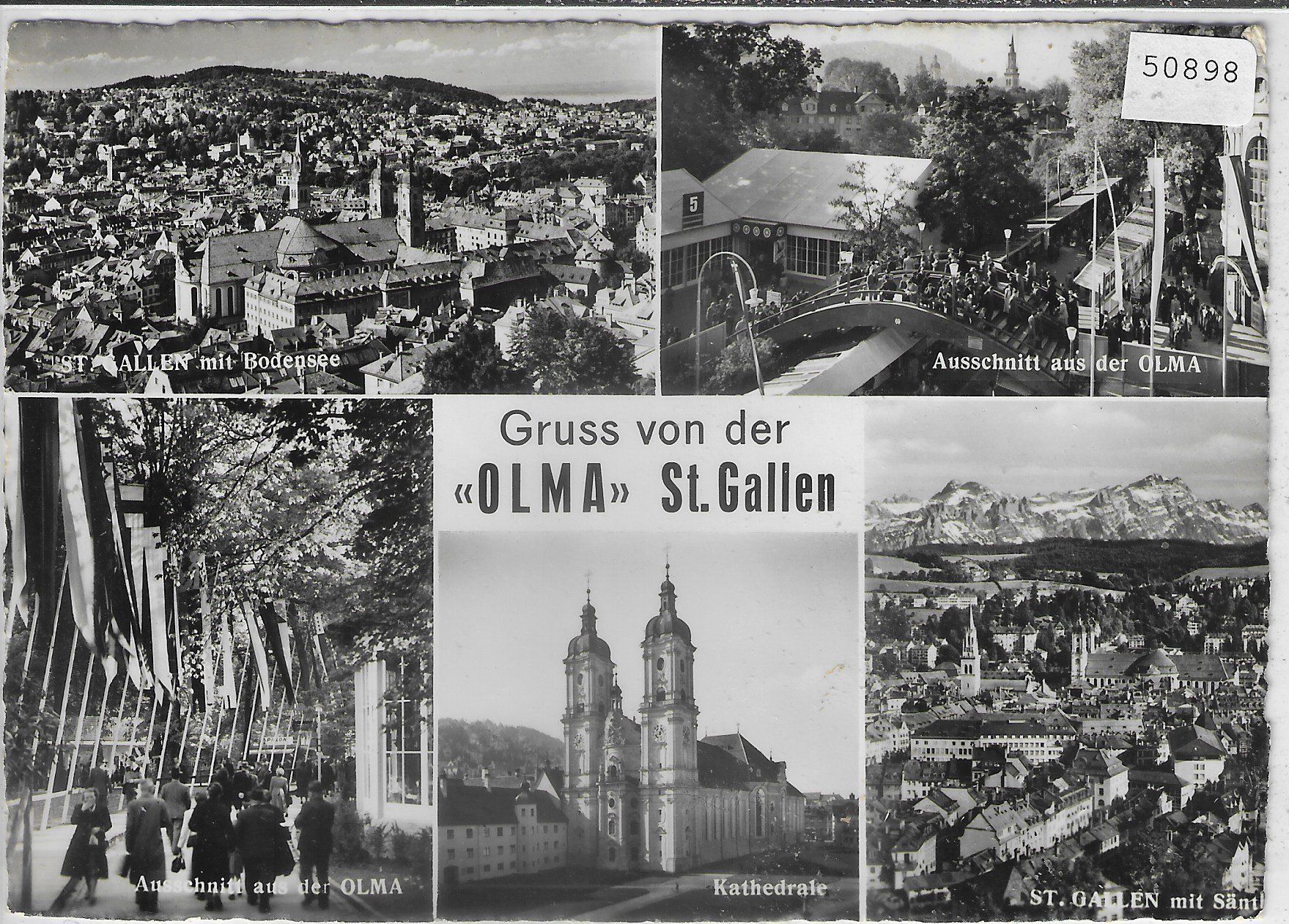 Ansichtskarten: Gruss von der "OLMA" St. Gallen – Gebraucht aus Ettingen von Kartenplanet