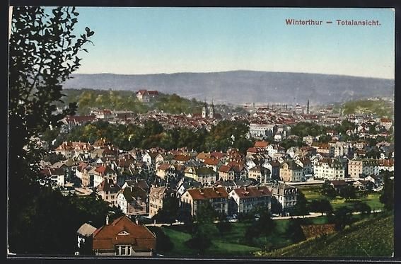 Cartoline postali: AK Winterthur, Blick über die Dächer – Usato da Berlin venduto da bartko-reher