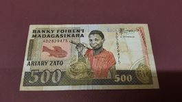 Madagaskar 500 Ariary Banknote, Sammlerstück
