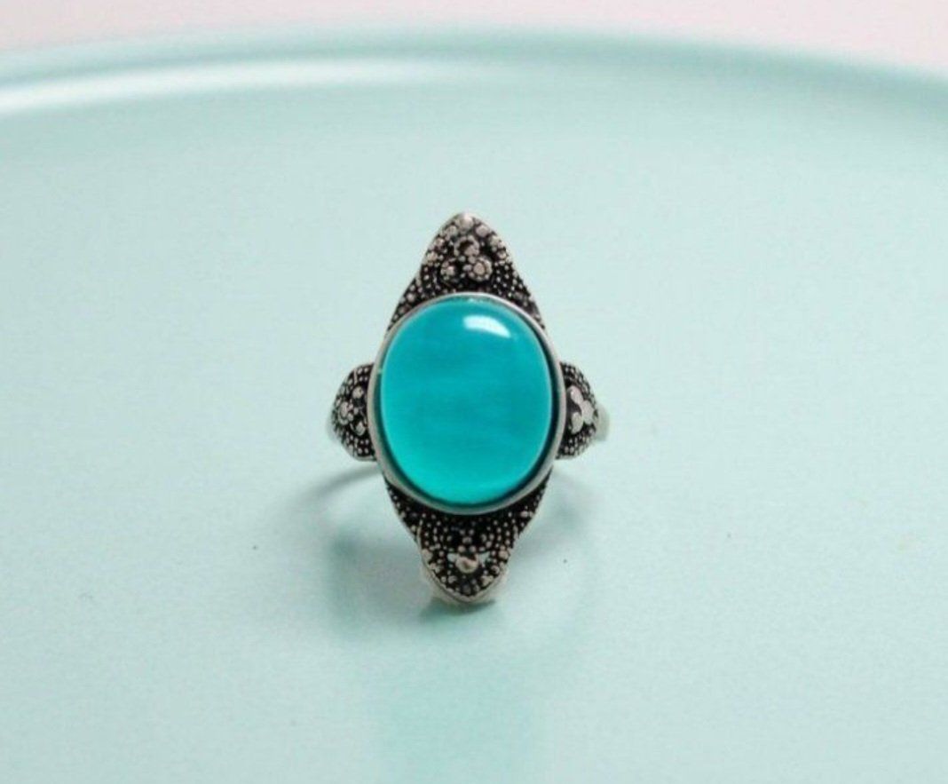 Bagues: Ring Amazonit (Artnr18) – Neuf avec emballage d'origine à Baden par rocket85