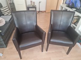 Sessel braun Kunstleder