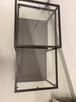 Beistelltisch Glas Metall dunkelbraun guter Zustand