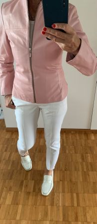 Rosa Lederjacken