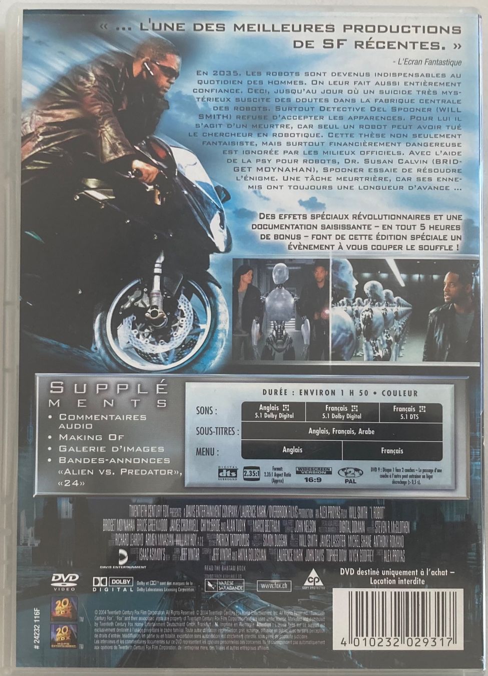 Tutti i DVDs: WILL SMITH - I,ROBOT – Usato da Poliez-Pittet venduto da Newtown-Records 1