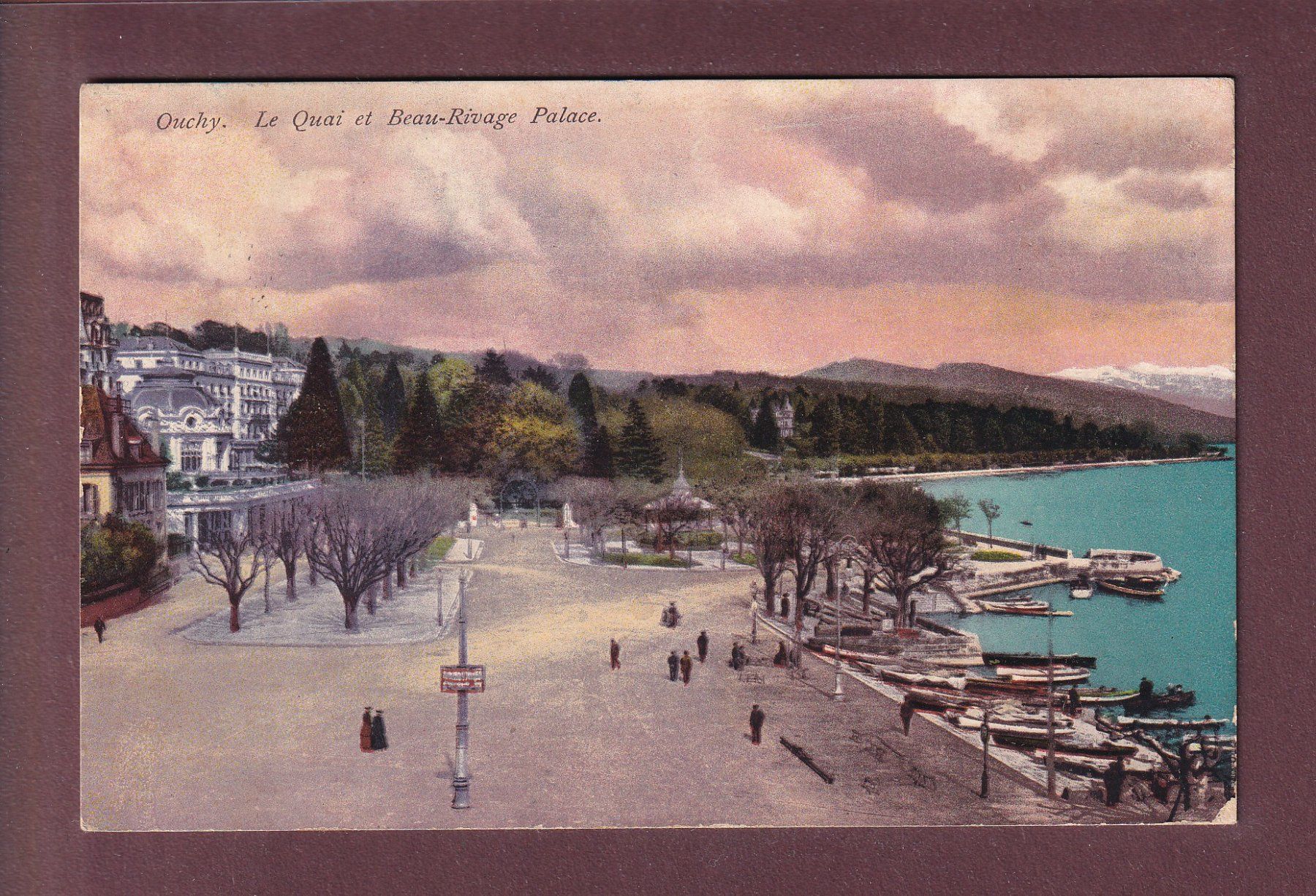 Cartoline postali: LAUSANNE - Ouchy - Le Quai - 1911 – Usato da Pully venduto da nicecards