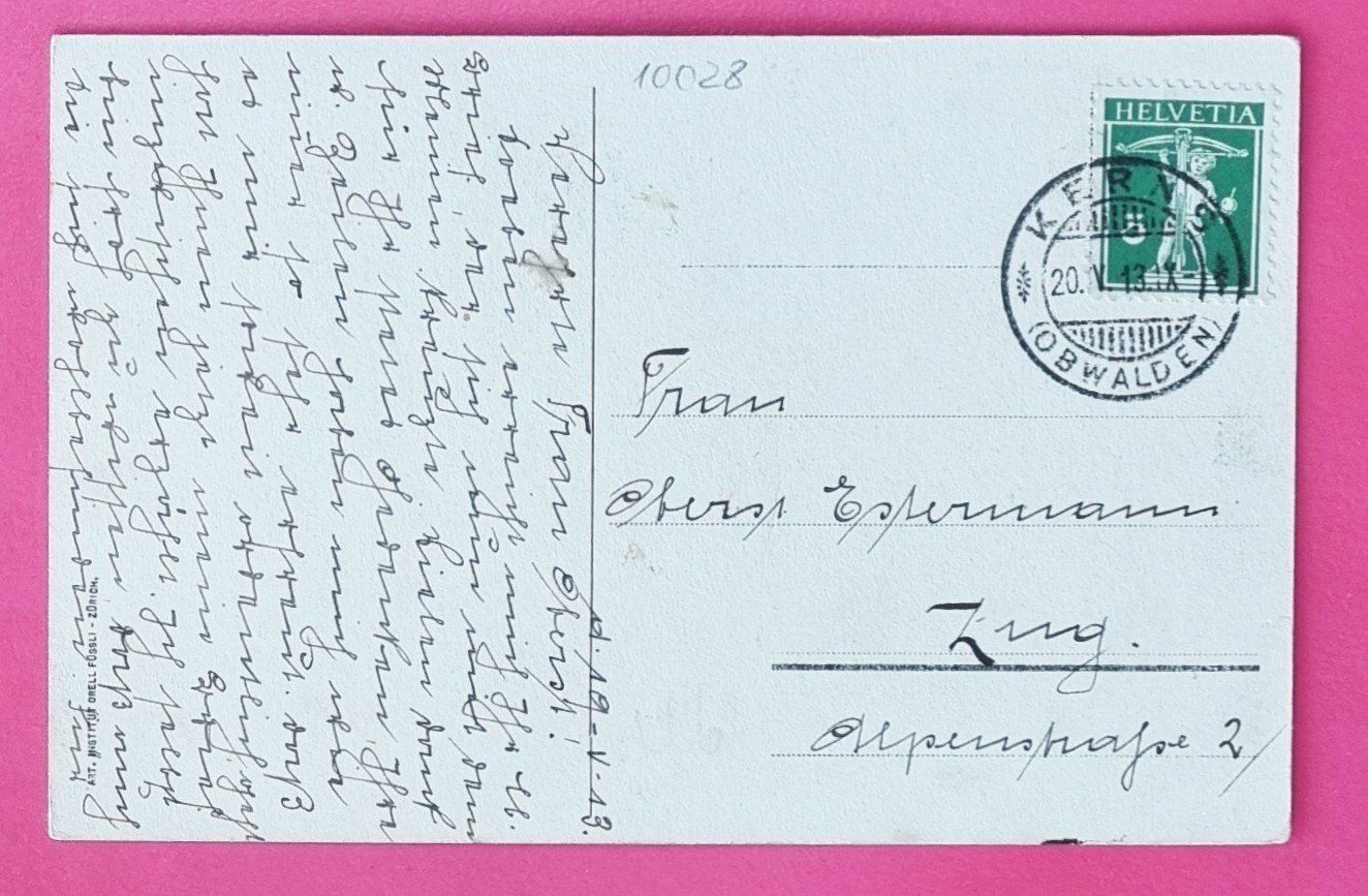 Cartoline postali: Kerns - Waldhotel Burgfluh - 1913 – Usato da Rothrist venduto da RROENK 1