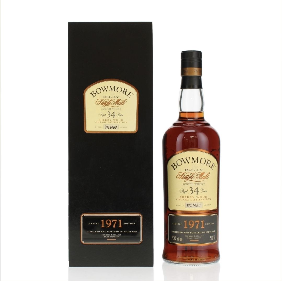 Bowmore Bevande alcoliche: Bowmore 1971 34 Year Old – Nuovo e nell'imballaggio originale da Bouveret venduto da Exclusive_Spirits
