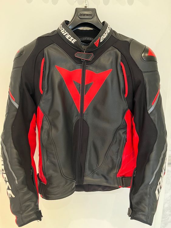 Dainese Super Speed D1 Leder Jacke Schwarz Rot - Grösse 50 (Gebraucht ...