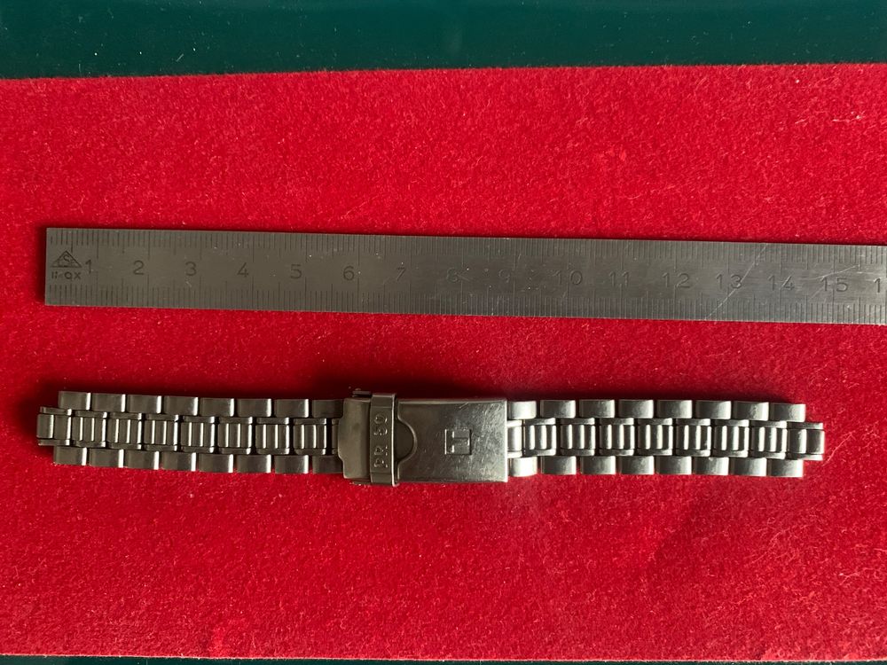 Bracelet Tissot Oyster Acier Boucle Déployante - Modèle 2160-98002, 16 Mm, Vintage Années 70