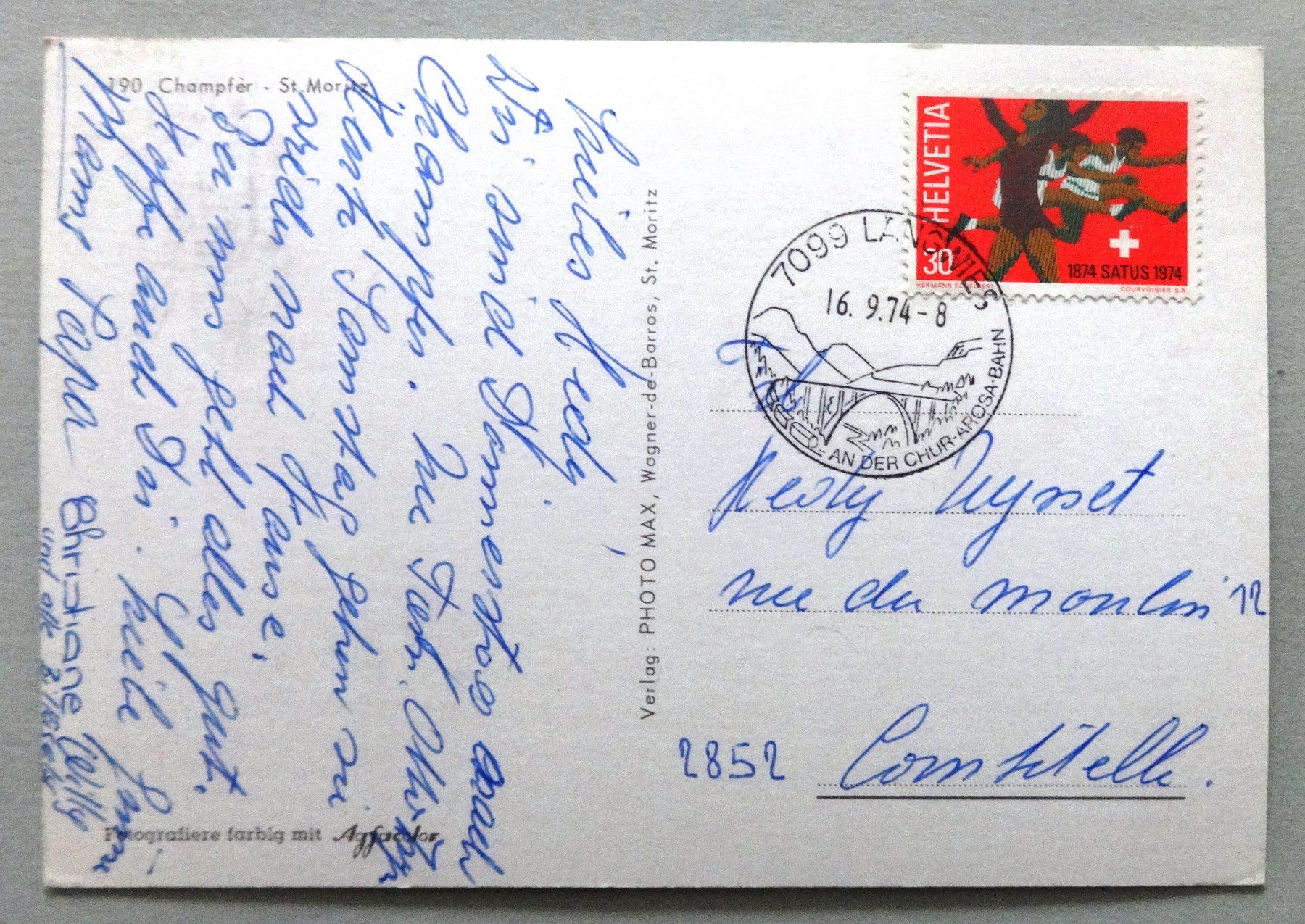 Cartes postales: Champfèr - St. Moritz – D'occasion à Fétigny par Billy2miny 1