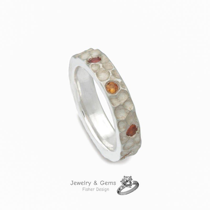 Anelli: Saphire Fancy Ring – Nuovo e nell'imballaggio originale da Zürich venduto da GOS08 1