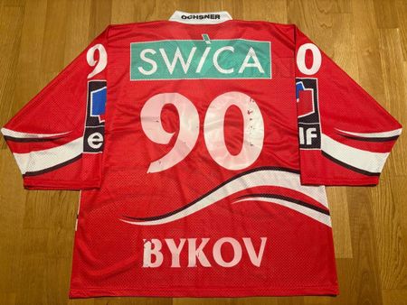 ORIGINAL LAUSANNE HC # 90 BYKOV 1999/2000 LHC MAILLOT XL