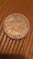 4 anciennes pièces Francs français des années 60 à 80
